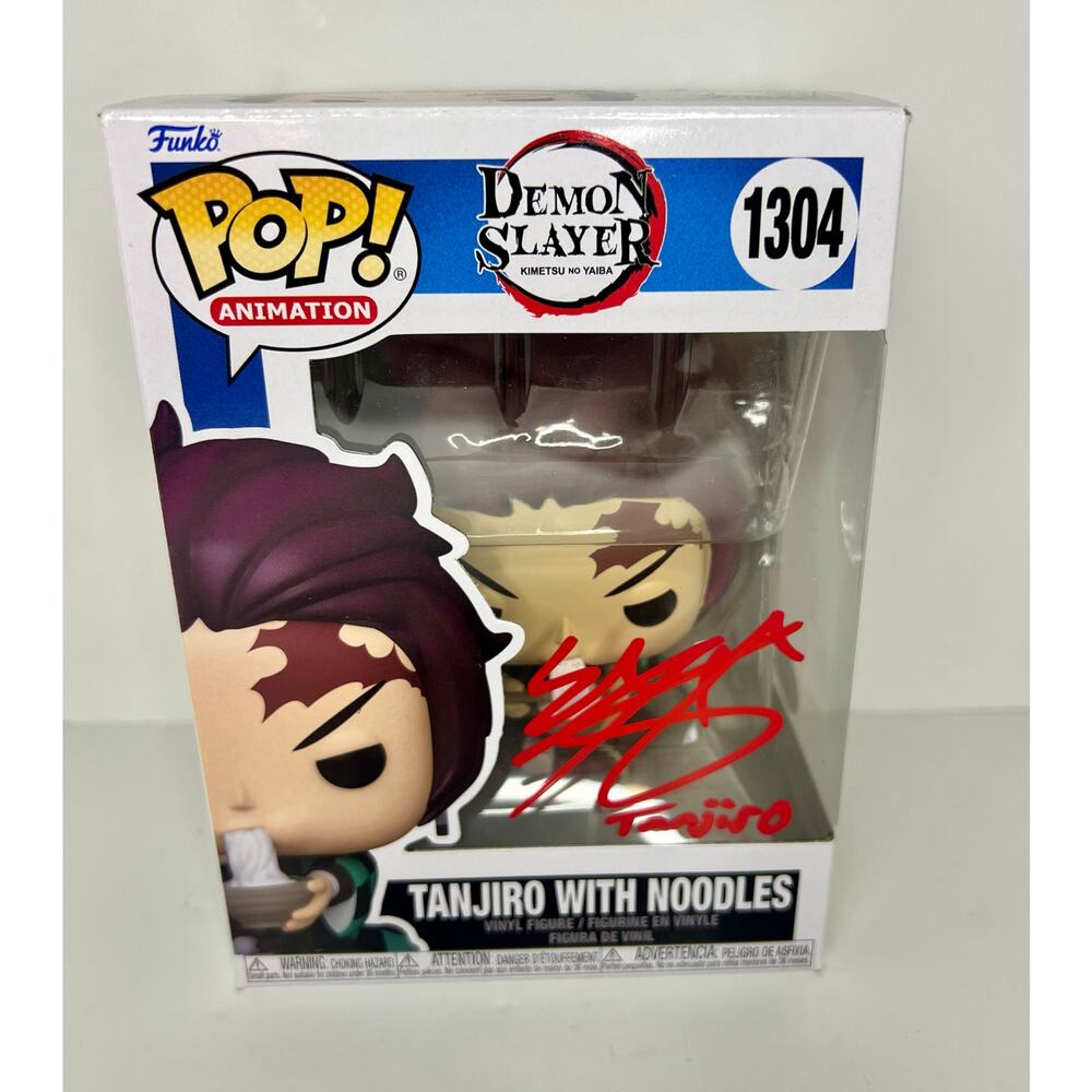 Signed Demon Slayer Zach Aguilar #1304 Funko JSA